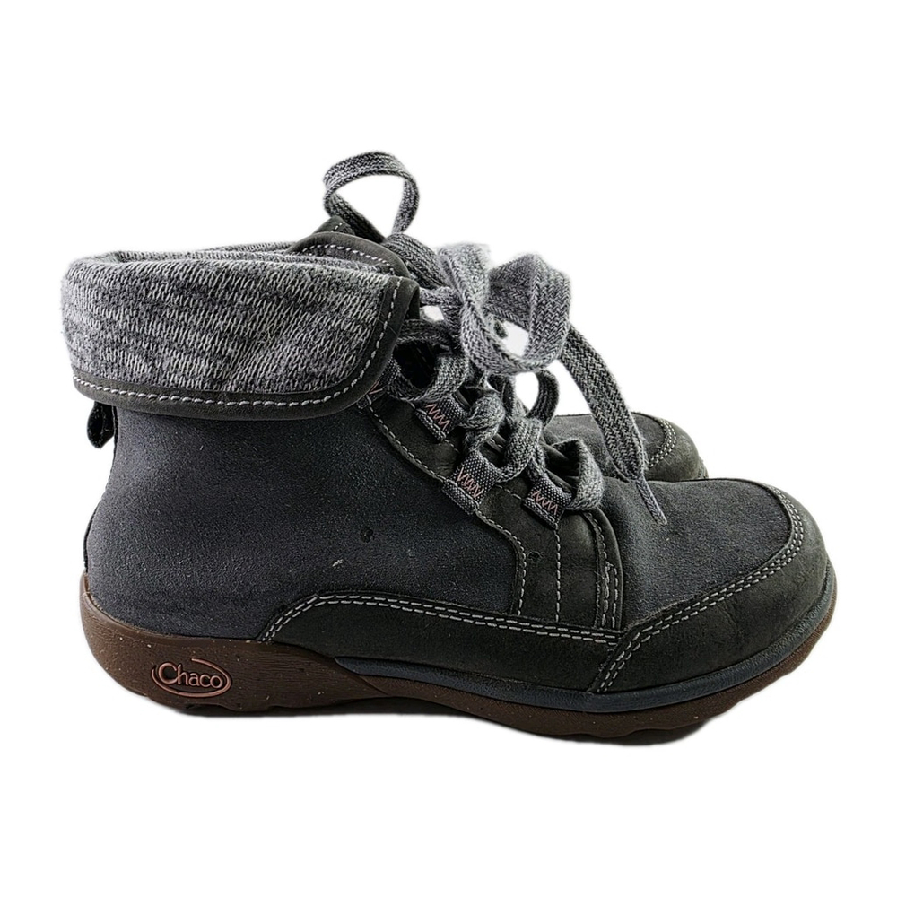 Chaco Barbary Casual Ankle Boots Womens Size 7 Castlerock Gray Leather